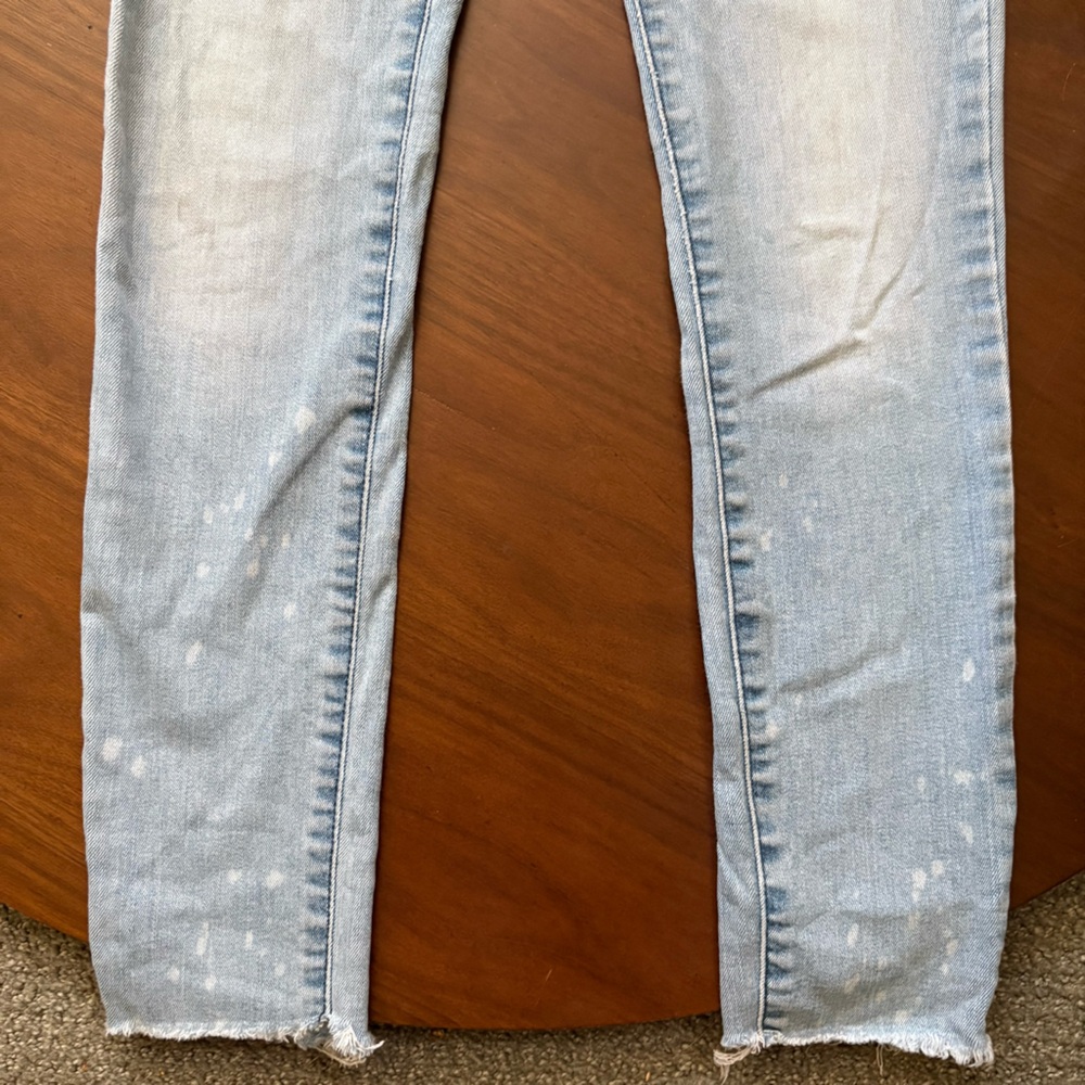 Abercrombie & Fitch High Rise Jeans Light Blue Faded Women's Size 24" - Picture 3 of 11